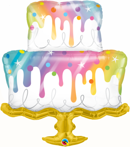 Birthday Drip Cake Supershape Foil Balloon