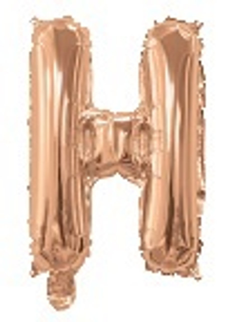 Rose Gold 16inch Letter H Balloon