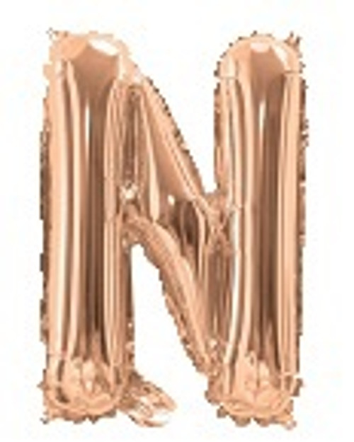 Rose Gold 16inch Letter N Balloon