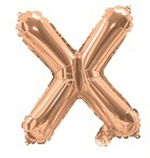 Rose Gold 16inch Letter X Balloon