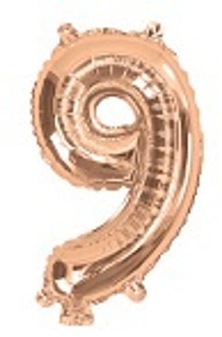 Rose Gold 16inch Number 9 Balloon