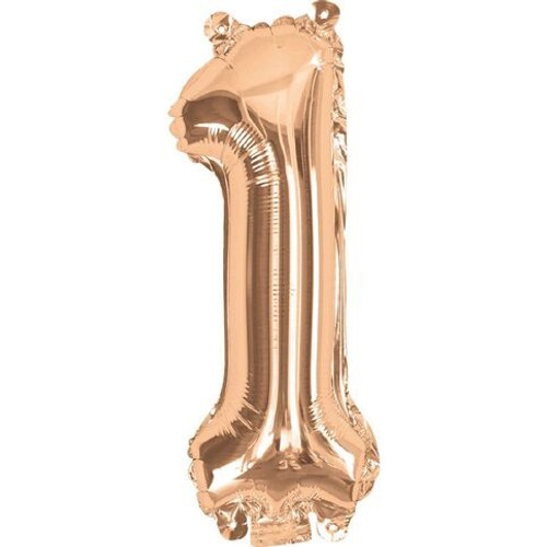 Rose Gold 16inch Number 1 Balloon