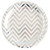 Silver Chevron Large Plate
