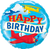 Birthday Airplanes Foil Balloon