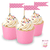 Cake Topper Flags - Pink