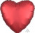 Heart Satin Luxe Sangria Red Foil Balloon