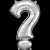 Question Mark Symbol Silver Supershape Foil Balloon