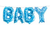 35cm Baby Letter Balloon Set - Blue