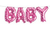35cm Baby Letter Balloon Set - Pink