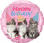 Pets Birthday Kittens Foil Balloon