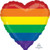 Heart Standard Rainbow Foil Balloon