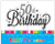 50th Birthday Script Candle