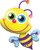 Beaming Bee Foil Shape Balloon