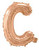 Rose Gold 16inch Letter C Balloon