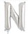 Silver 16in Letter N Balloon