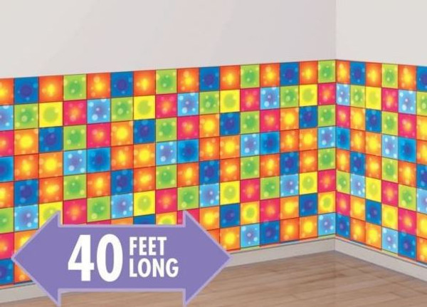 Disco Boogie Squares Room Roll