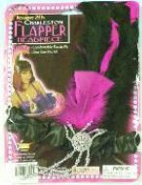 Flapper Headband Black and Pink