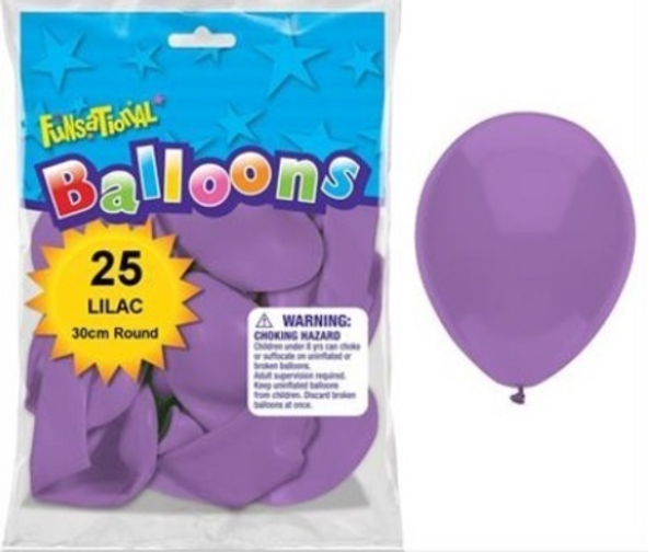 Funsational Lilac 12 inch (30cm) Latex Balloons 25 Count