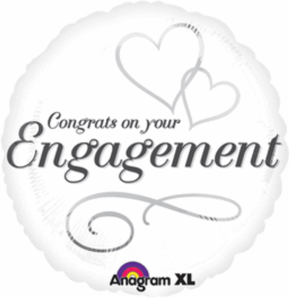 Two Hearts Engagement Foil Balloon