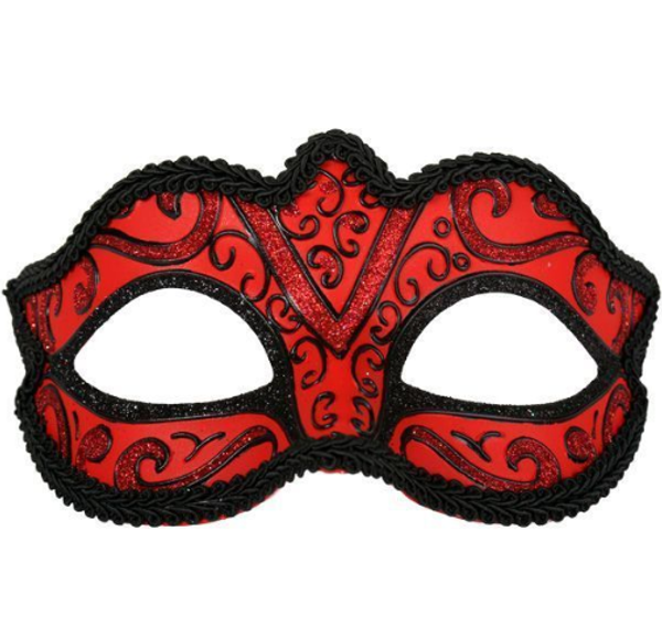 Eyemask Masquerade Capri Red