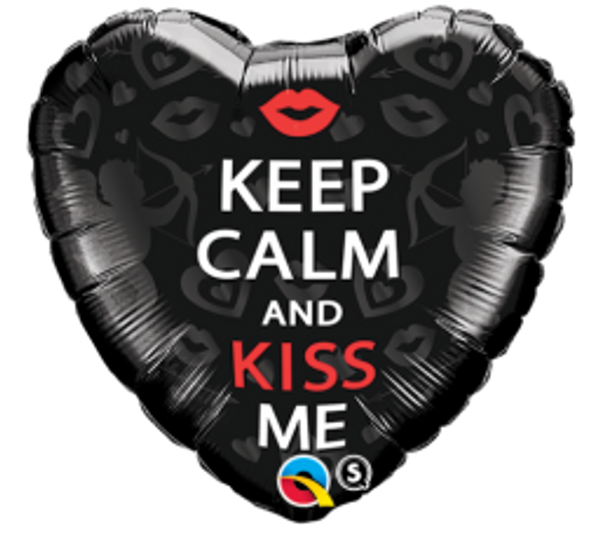 Keep Calm and Kiss Me Foil Balloon