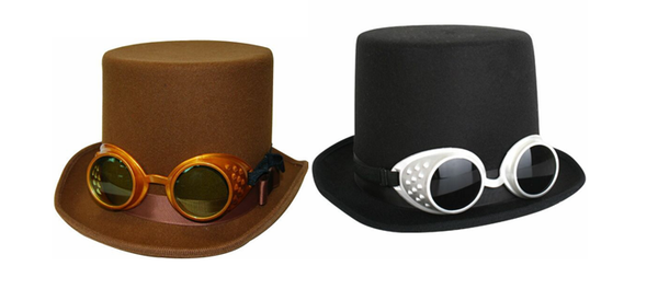 Steampunk Top Hat with Goggles
