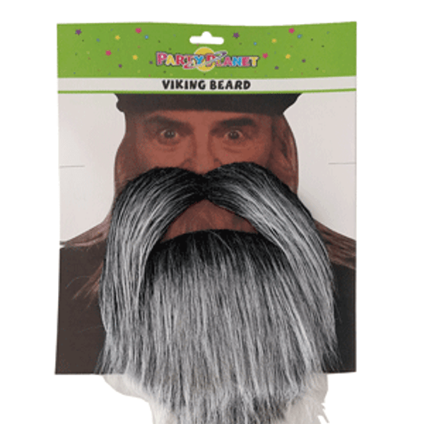 Viking Moustache and Beard - Grey