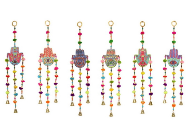 Hanging Hamsa with Pompoms