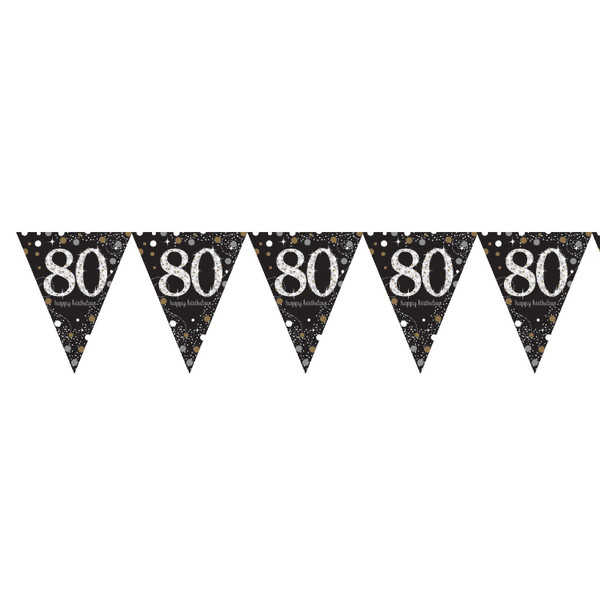 Flag Banner - Black - 80th
