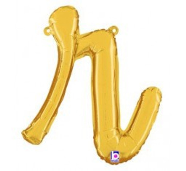 14" Script Letter Foil Balloon - r