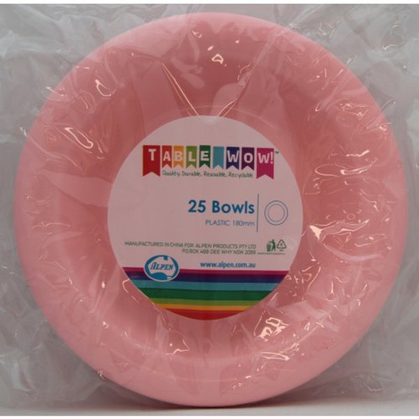 Plastic Bowls - Light Pink