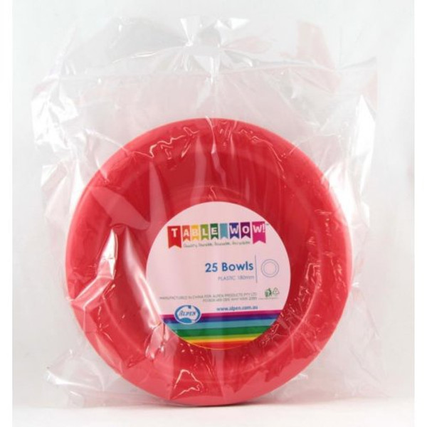 Plastic Bowls - Red