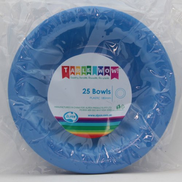 Plastic Bowls - Royal Blue