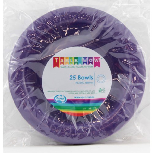 Plastic Bowls - Purple