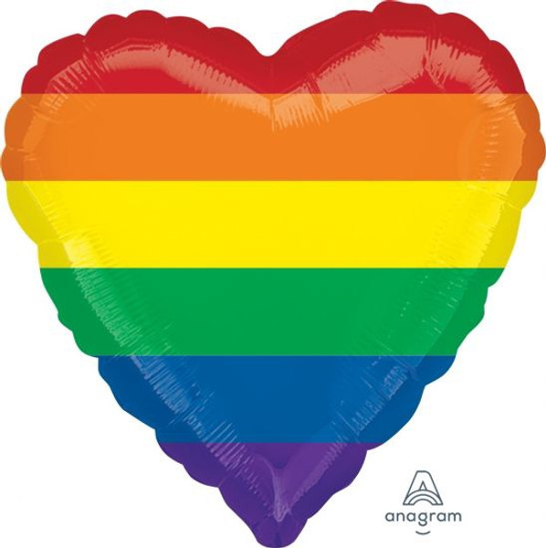 Heart Standard Rainbow Foil Balloon