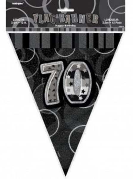 70th Birthday Bunting - Silver