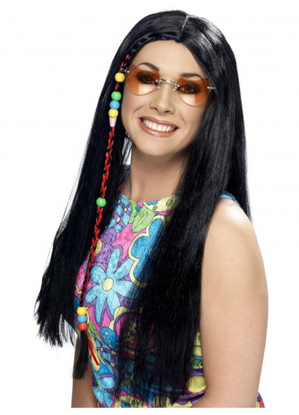 Hippy Party Wig - Black