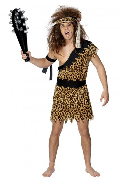 Caveman Costume, Leopard Print - L