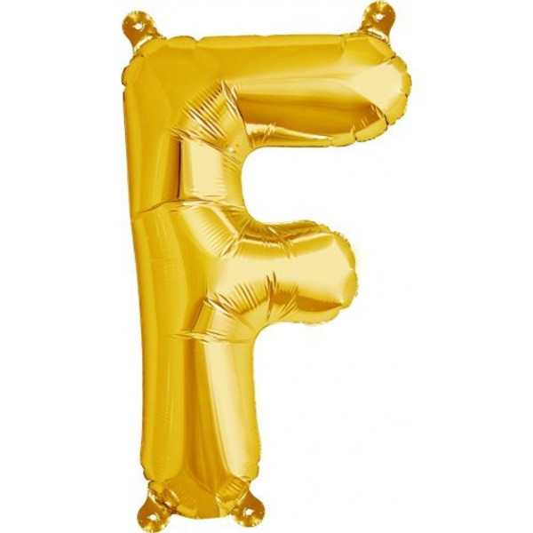 Gold 16inch Letter F Balloon