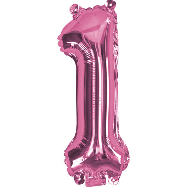 Pink 16inch Number 1 Balloon