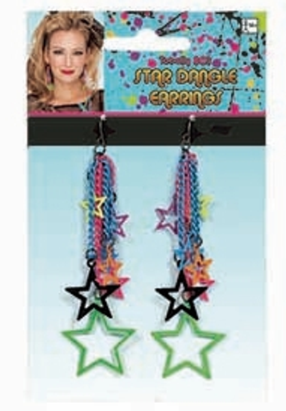 Star Dangle 80's Earrings