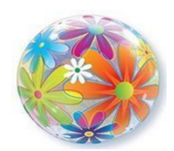 Fanciful Flowers Bubble Balloon