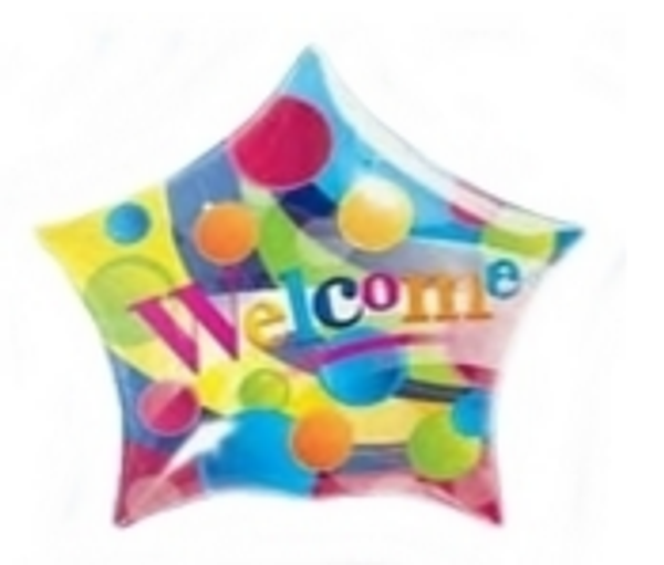 Welcome Big Dots Star Bubble Balloon