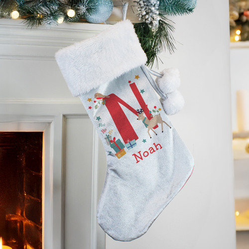 Our Personalised Initial Reindeer Stocking is a great way to present their Christmas treats from Santa.
The stocking can be personalised with an initial and a name up to 12 characters in length, which will appear as entered.
This velvet stocking with soft plush white cuff features a hoop on the top to enable the stocking to be hung.
Material is 100% Polyester. Please keep away from fire.
This item is not a toy, not suitable for under 36 months without adult supervision.
Ideal for Christmas. Our Personalised Initial Reindeer Stocking is a great way to present their Christmas treats from Santa.
The stocking can be personalised with an initial and a name up to 12 characters in length, which will appear as entered.
This velvet stocking with soft plush white cuff features a hoop on the top to enable the stocking to be hung.
Material is 100% Polyester. Please keep away from fire.
This item is not a toy, not suitable for under 36 months without adult supervision.
Ideal for Christmas.
