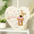 Our Personalised Boofle Wooden Heart Flowers Decoration would make an excellent hanging decoration for the home and is also ideal as a unique and thoughtful gift tag.

This heart decoration can be personalised with 3 lines of text. Line 1 can hold up to 20 characters. Lines 2 & 3 can hold up to 12 characters per line.

Note that all text is case sensitive and will appear as entered but please avoid entering your text in all block capitals as this may result in the text being difficult to read.

Wooden shaped decoration is made from wood with ribbon included.

Ideal for Mother's Day, Valentines, Birthdays, Anniversaries.
