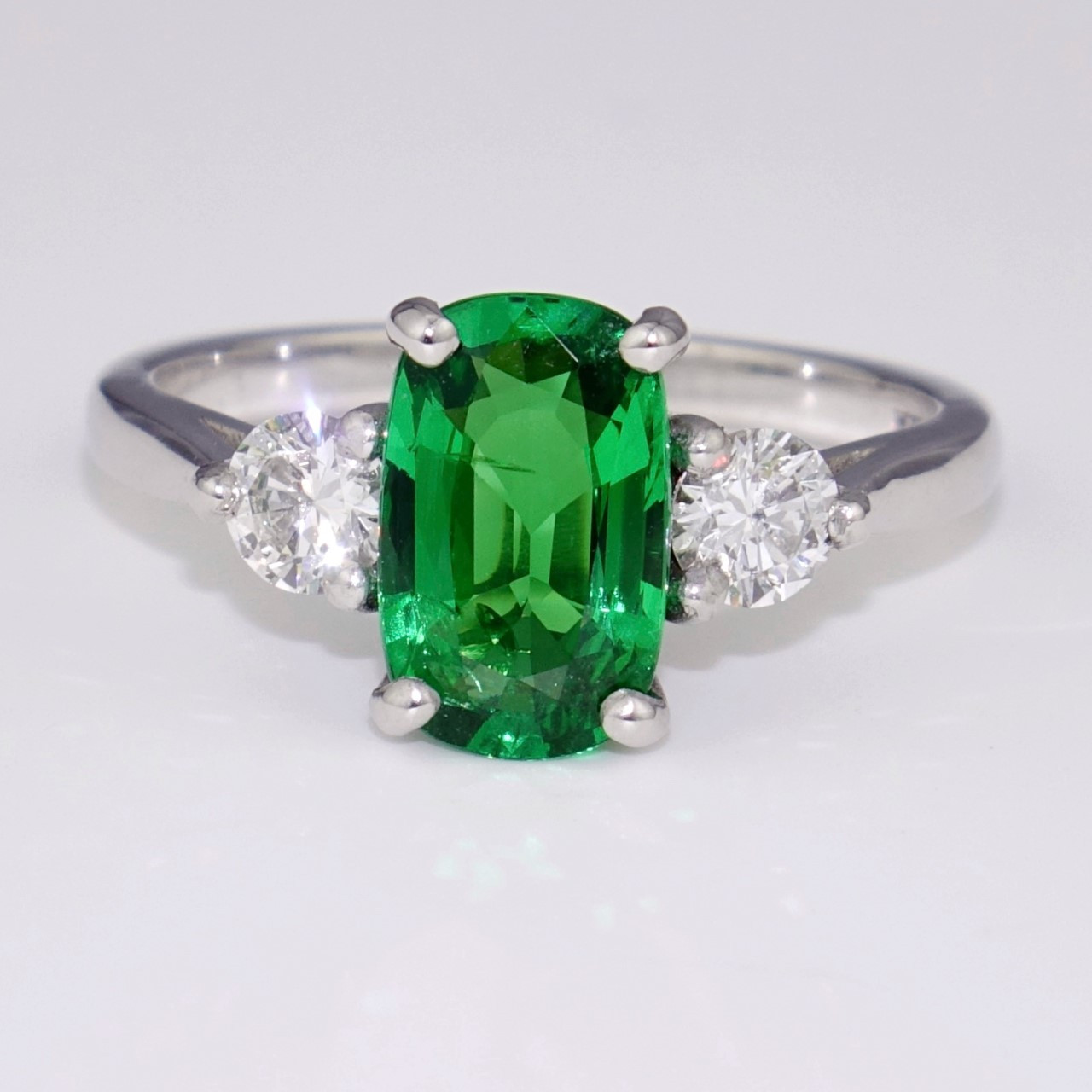 tsavorite and diamond ring