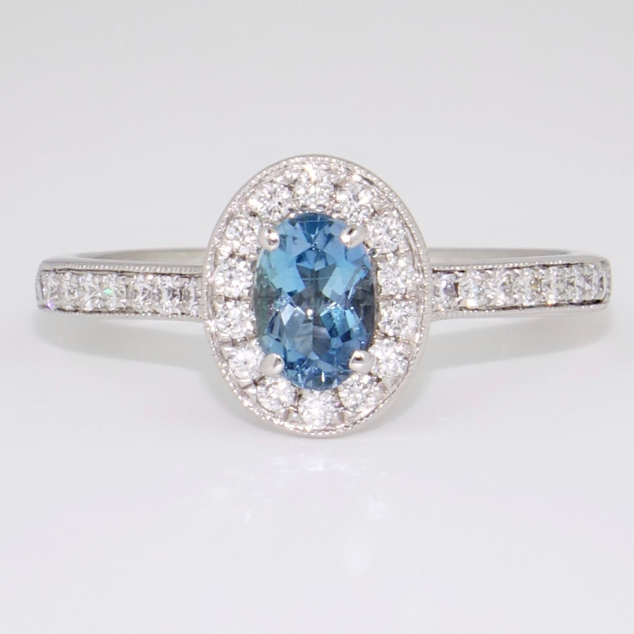 Deep blue aquamarine on sale rings