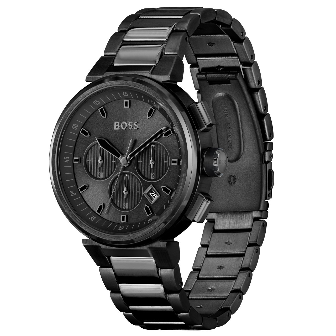Gents BOSS One IP Black Bracelet Watch 1514001