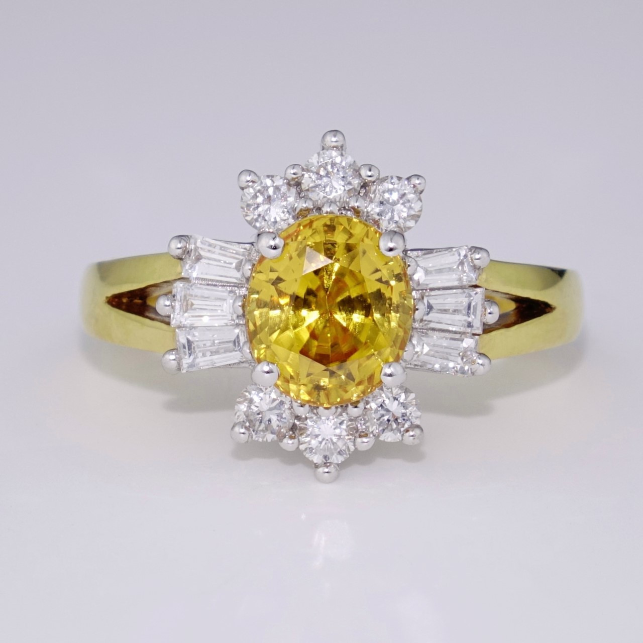 12.00 Carat Yellow Beryl and .20 ct. t.w. White Zircon Ring in 14kt Yellow  Gold | Ross-Simons