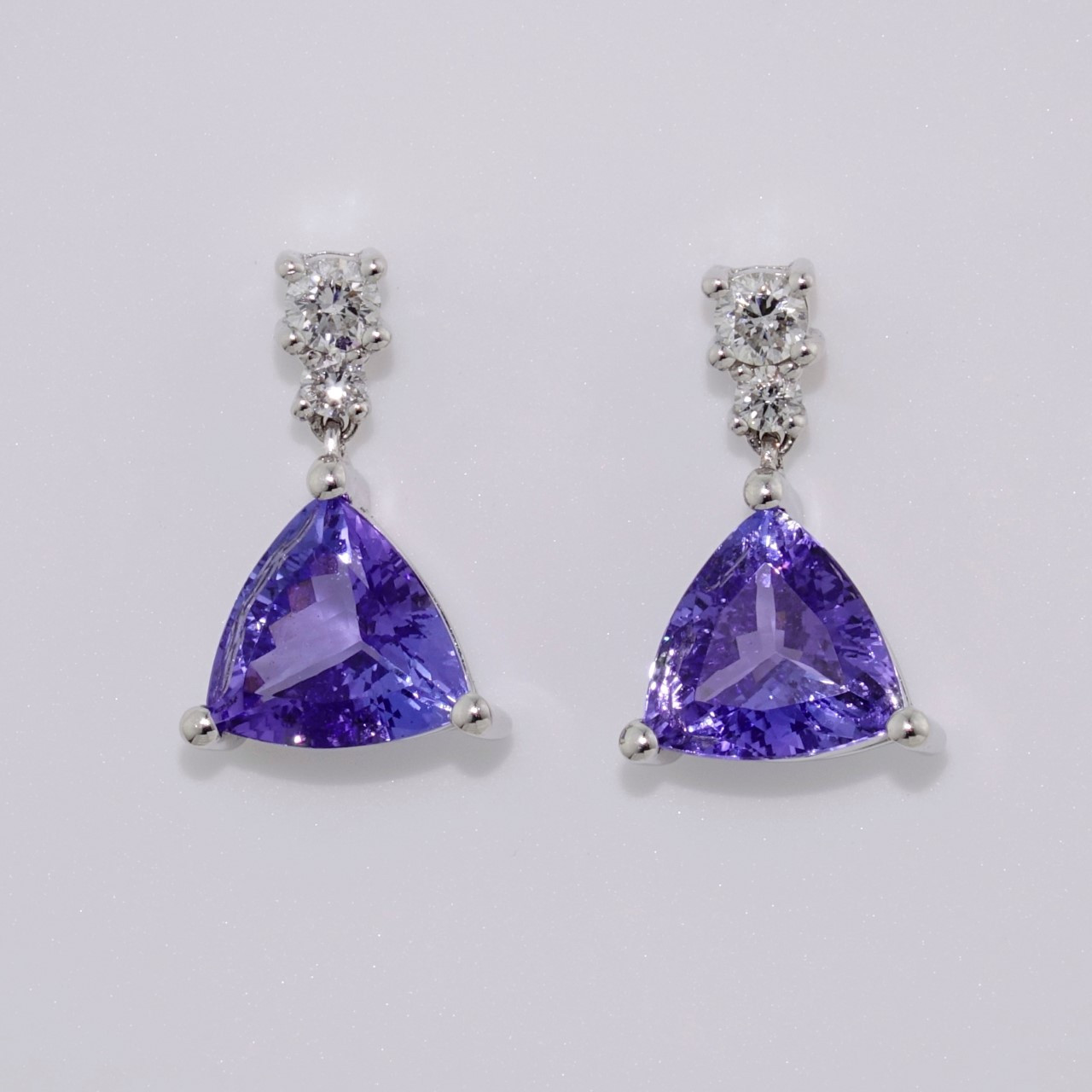 Purple tanzanite store earrings